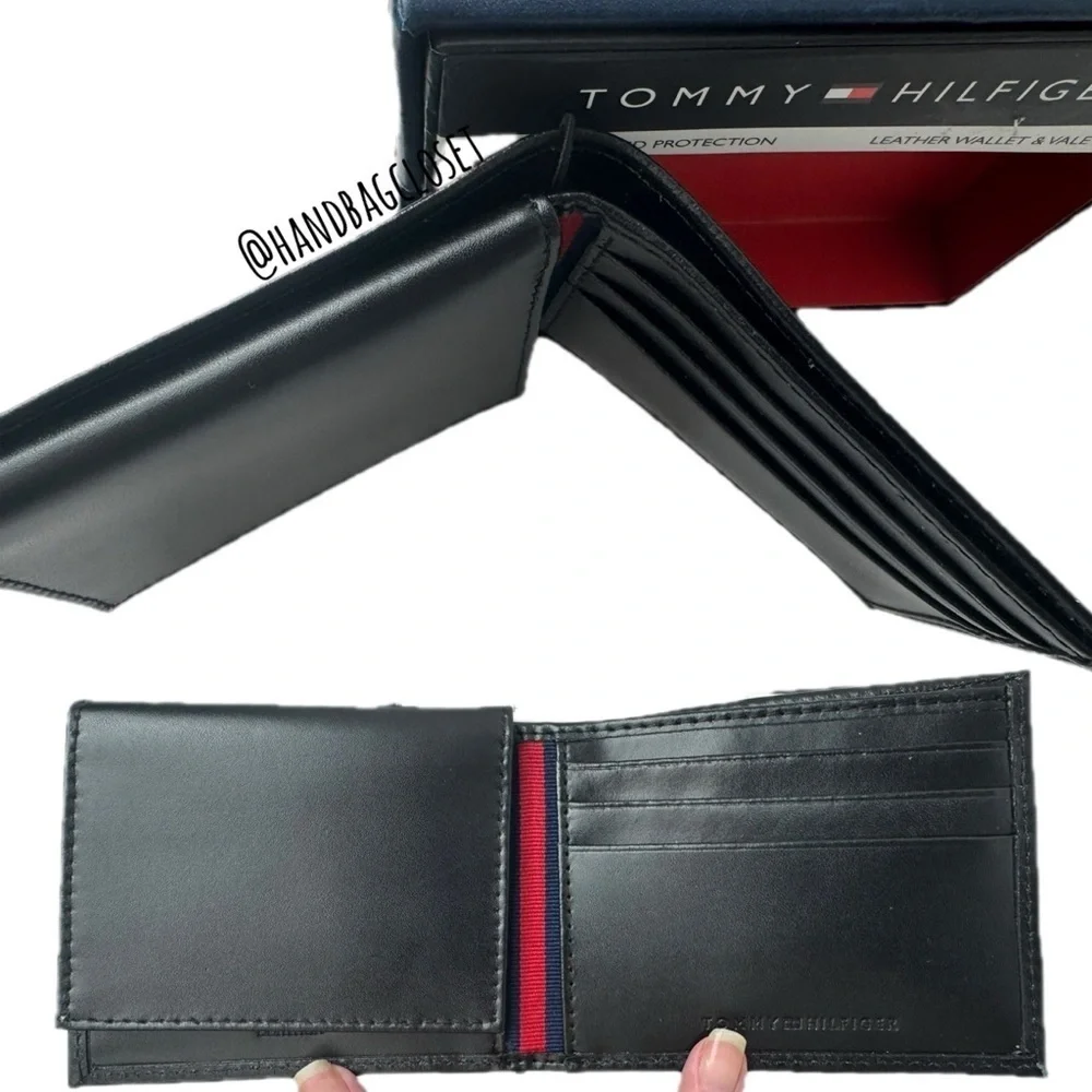Tommy Hilfiger Men's Black Leather Wallet